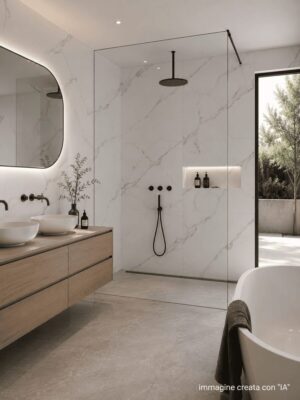 Piastrella "Calacatta White Lux"