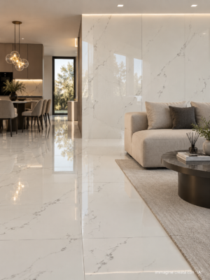 Piastrella "Statuario Grigio Lux"