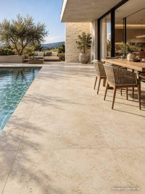Piastrella "Travertino Beige Grip R11"